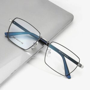 Hotochki Men's Full Rim Square Alloy Eyeglasses